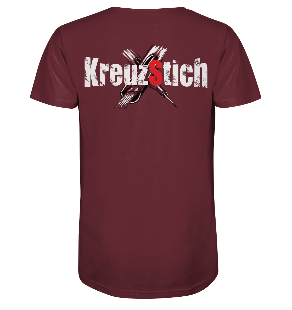 Schlüse-Ink® Kreuzstich - Organic Shirt dunkel