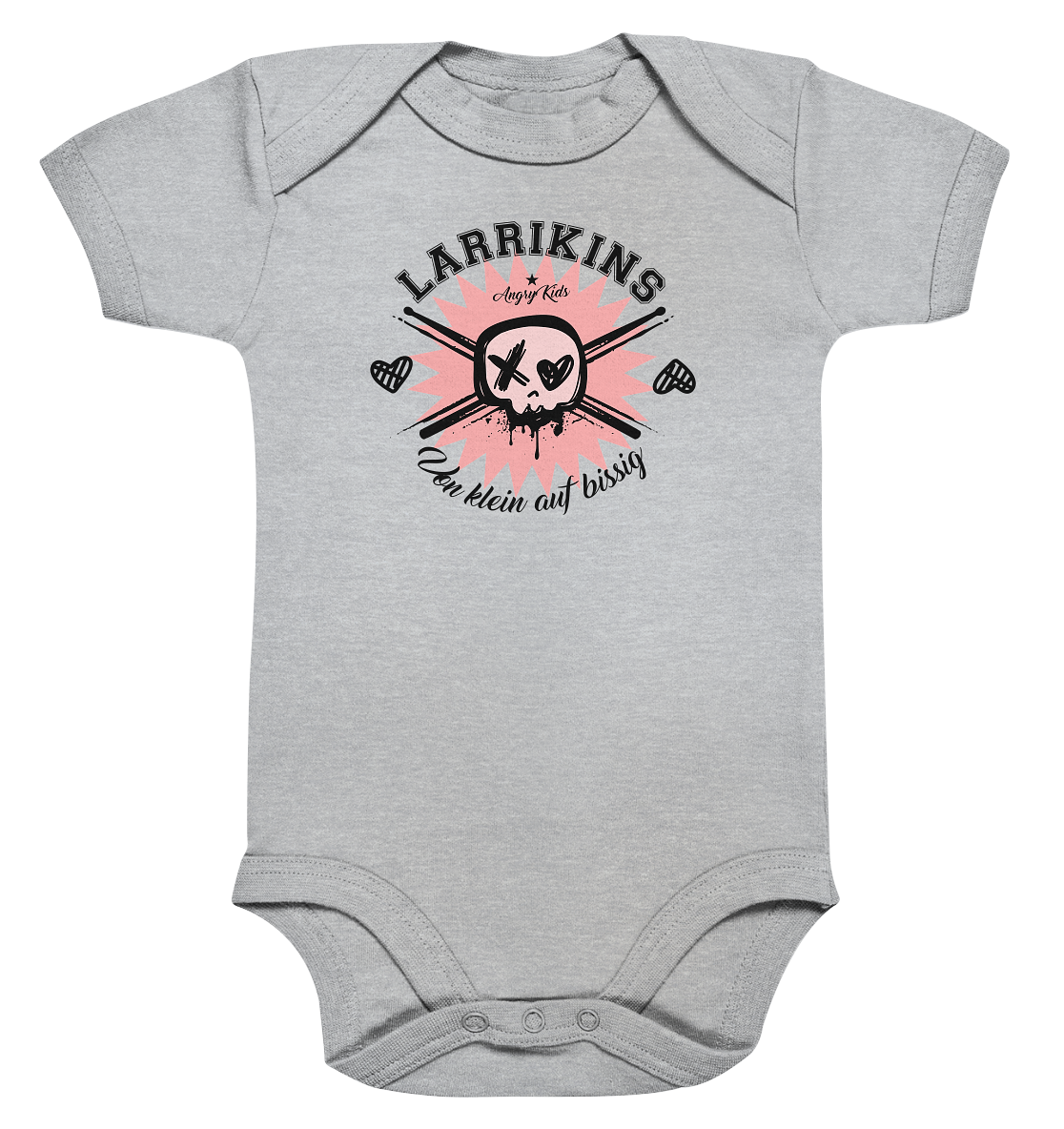 Larrikins Angry Kids - Organic Baby Bodysuite