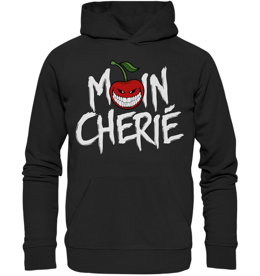 Moin Cherié - Logo Weiß - Organic Basic Hoodie